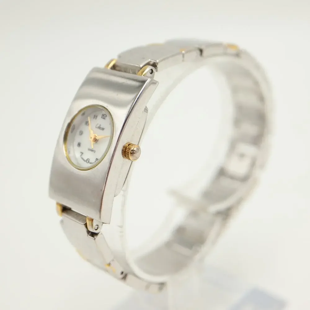 Collezio Ladies Watch 18mm MOP Dial Silver Gold Two Tone Bracelet w New Battery